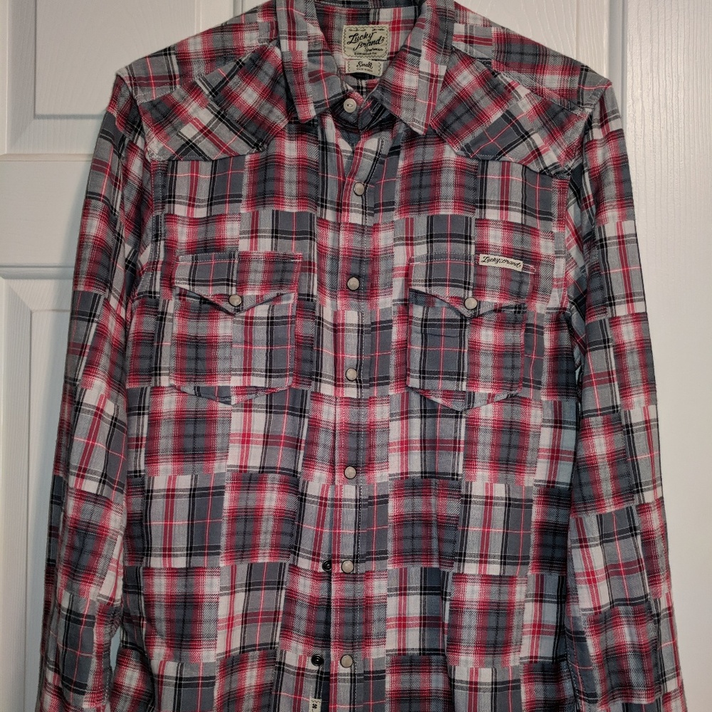 Lucky Brand Patchwork Western Button Down Shirt - image 1